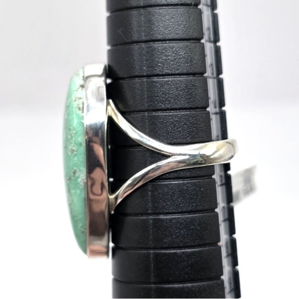 Genuine Green Variscite Ring Size 7.5 Sterling Silver Teardrop Handmade NWT - Picture 10 of 10